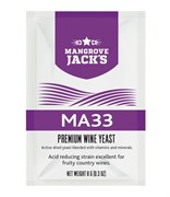 Винные дрожжи Mangrove Jack  - MA33 (для фруктовых белых и розовых вин, поглощают избыточную кислоту)