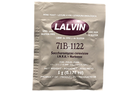 Дрожжи винные Lalvin 71B-1122, 5 грамм (для красных, белых и розовых вин)