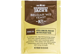Пивные дрожжи «Mangrove Jack's Craft Series Yeast — Belgian Wit M21», 10 гр (Witbier, Grand Cru, Spiced Ale)