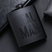 Фляжка "Real Man" 210 мл. нерж. сталь
